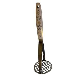 MCM Harvest Wheat FLINT Stainless Steel Utensil Food Masher Retro Vintage